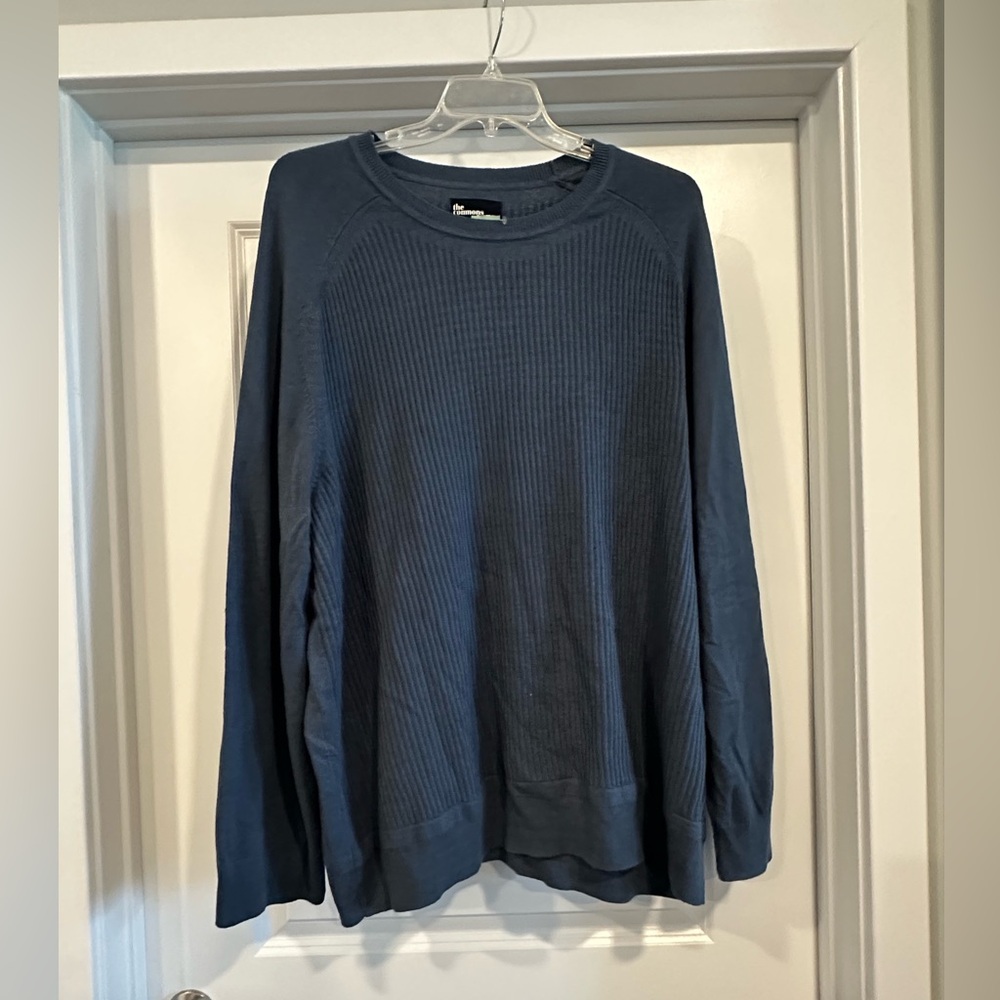 The Commons Navy Textured Crewneck Sweater NWT Men’s 3XL